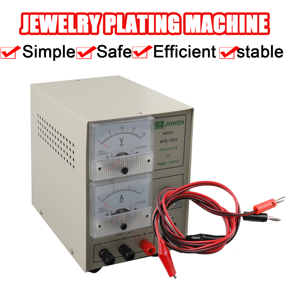 ECUTEE Gold Plating Kit 3A Electric Gold Jewelry Plating Machine Gold  Silver Electroplating Machine Tool 